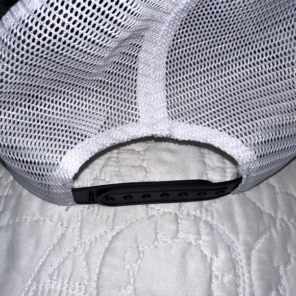 Tommy Bahama One Size Navy White Embroidered Mesh Back Unisex Ball Cap - Picture 3 of 5